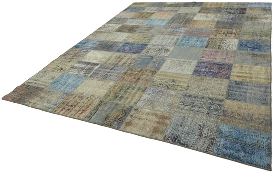 8x11 Blue Patchwork Rug- 43267