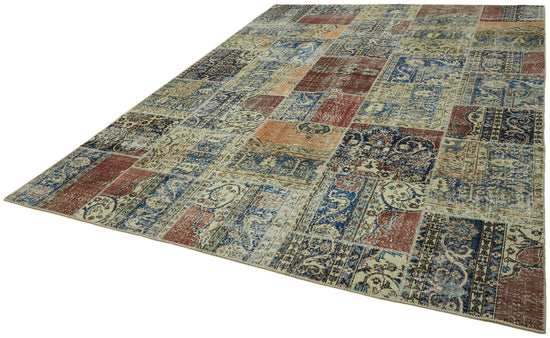 8x12 Beige Patchwork Rug- 43268