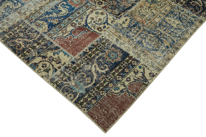 8x12 Beige Patchwork Rug- 43268
