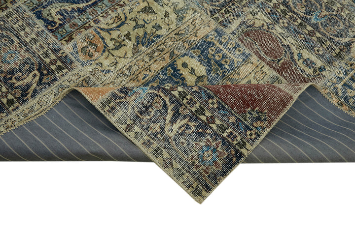 8x12 Beige Patchwork Rug- 43268