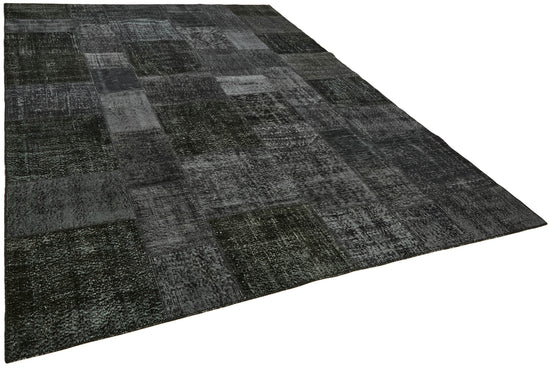 8x11 Black Patchwork Rug- 43269