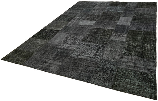 8x11 Black Patchwork Rug- 43269