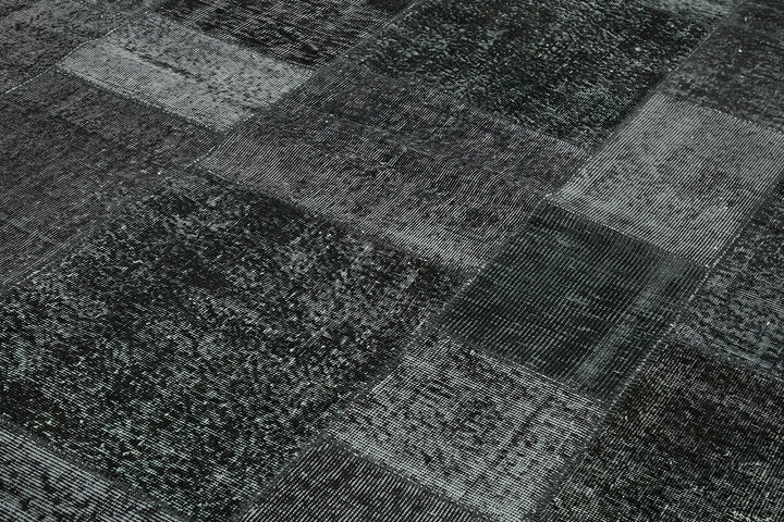 8x11 Black Patchwork Rug- 43269