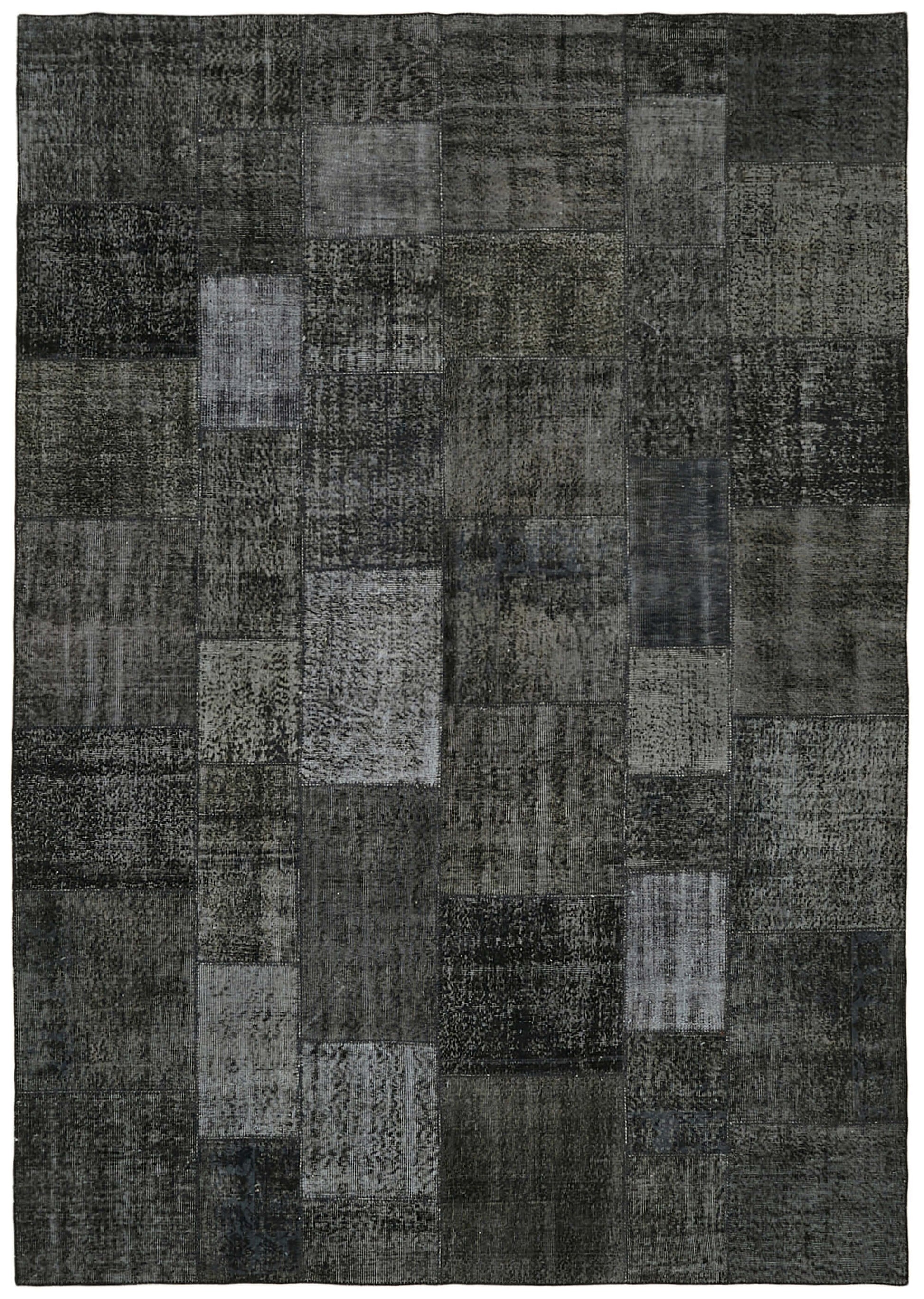 8x11 Black Patchwork Rug- 43270