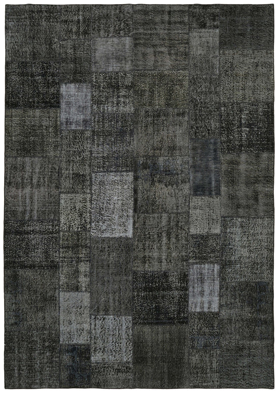 8x11 Black Patchwork Rug- 43270