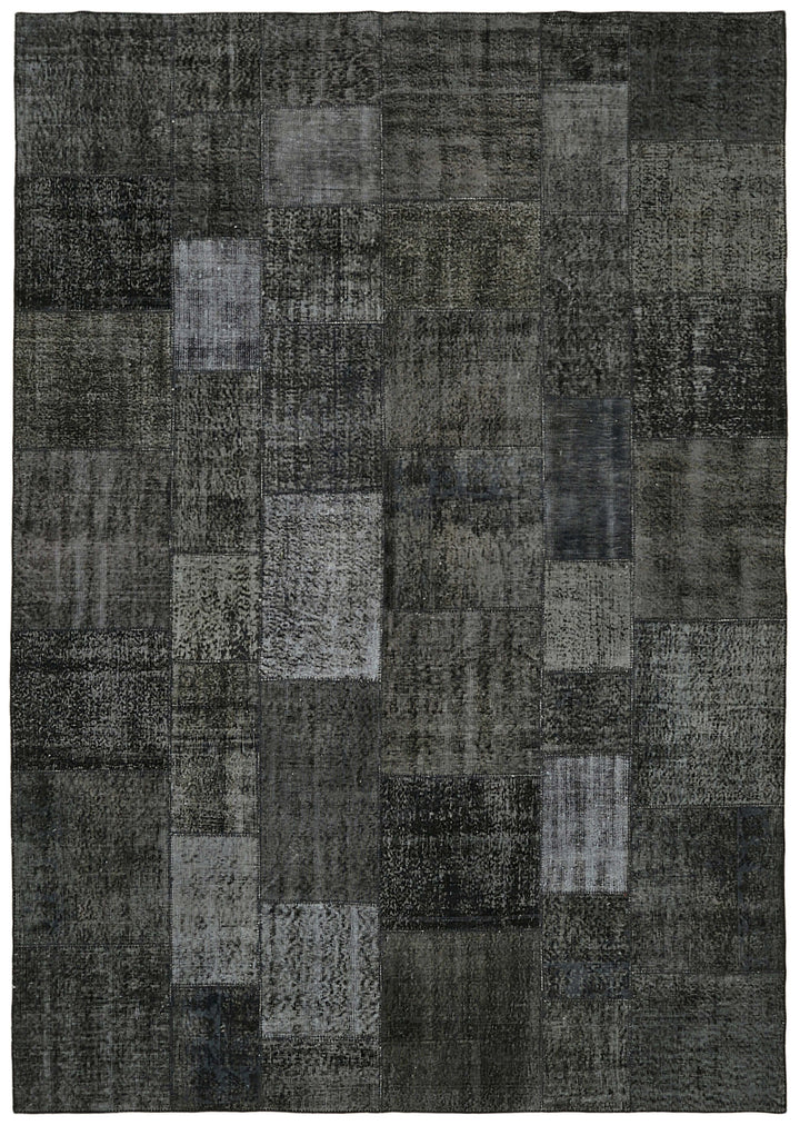 8x11 Black Patchwork Rug- 43270