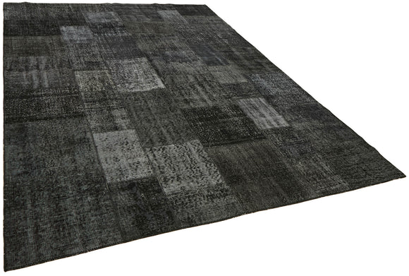 8x11 Black Patchwork Rug- 43270