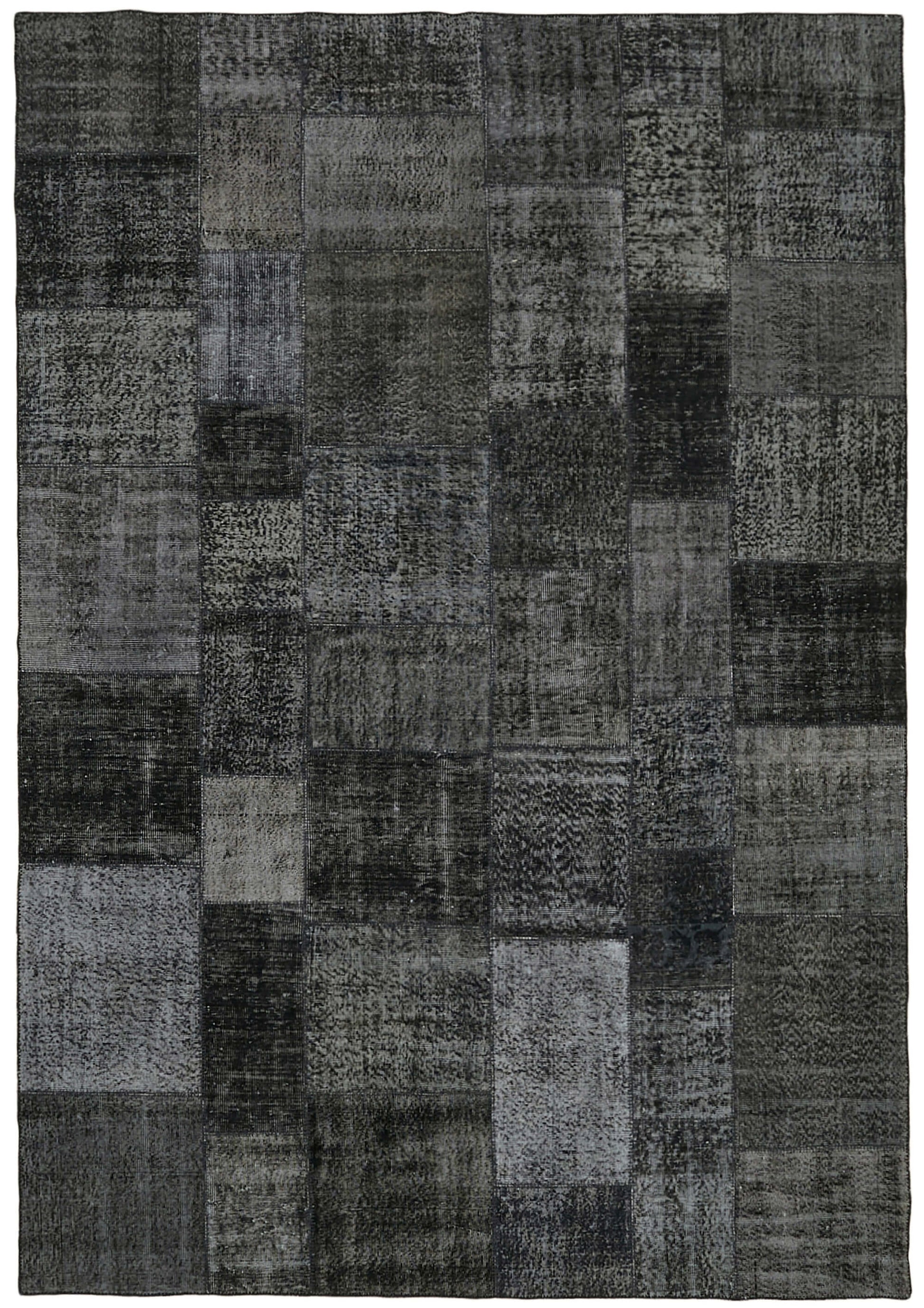 8x11 Black Patchwork Rug- 43271