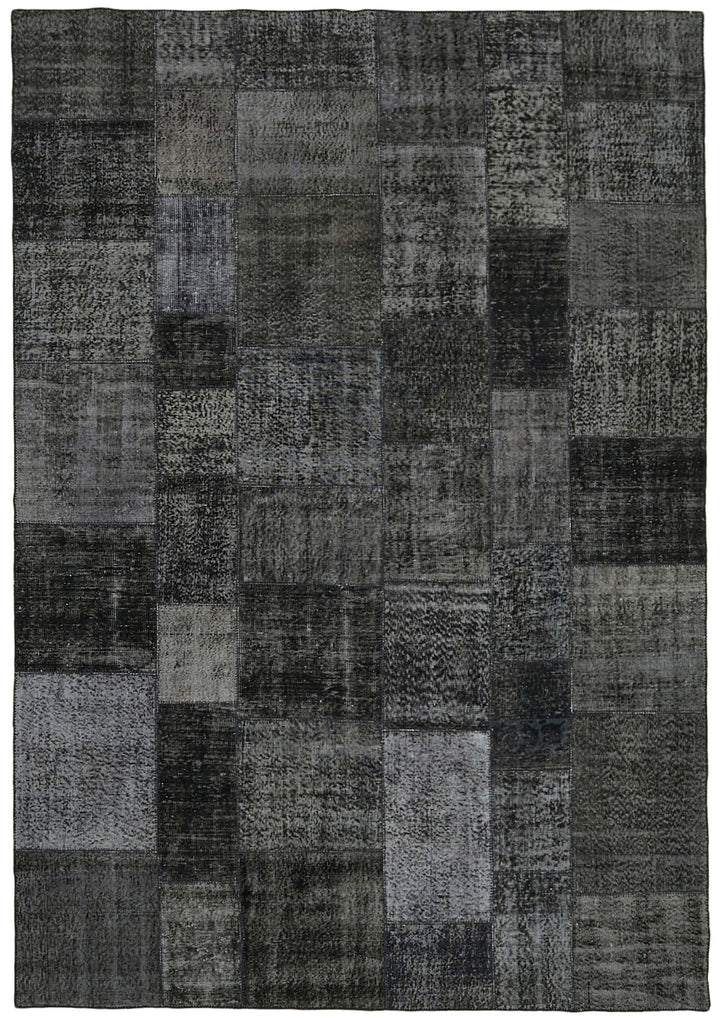 8x11 Black Patchwork Rug- 43271