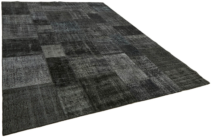 8x11 Black Patchwork Rug- 43271