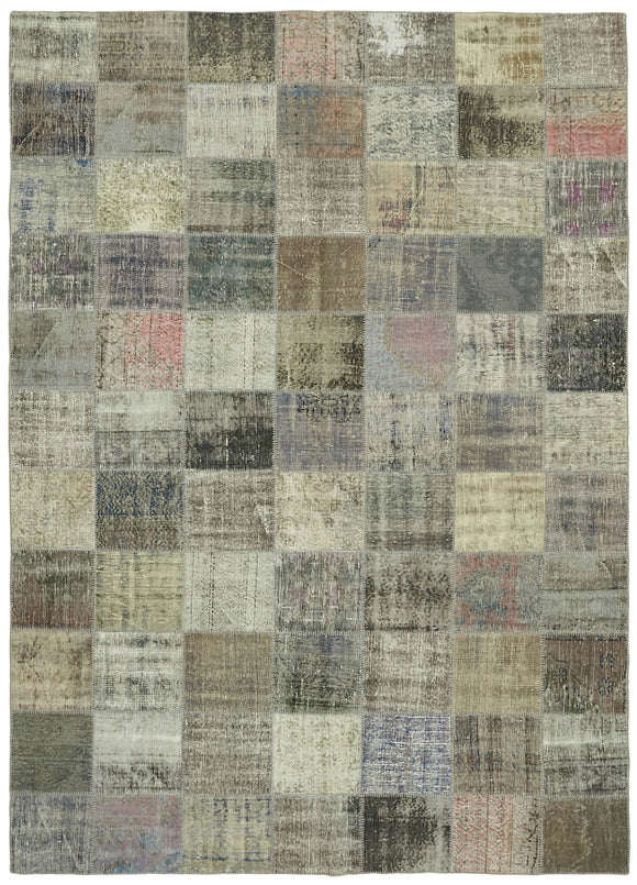 8x11 Grey Patchwork Rug- 43279