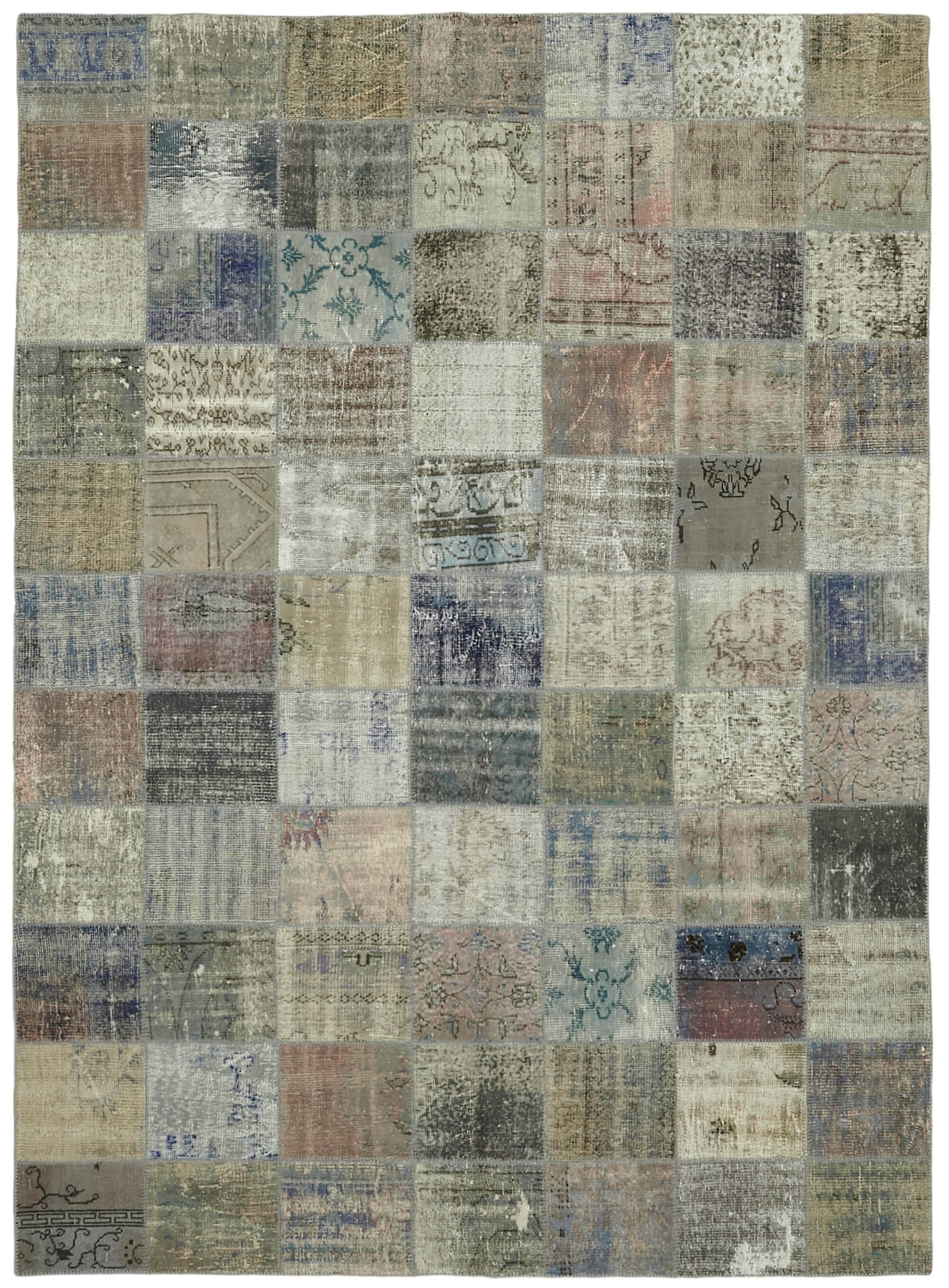8x11 Grey Patchwork Rug- 43281