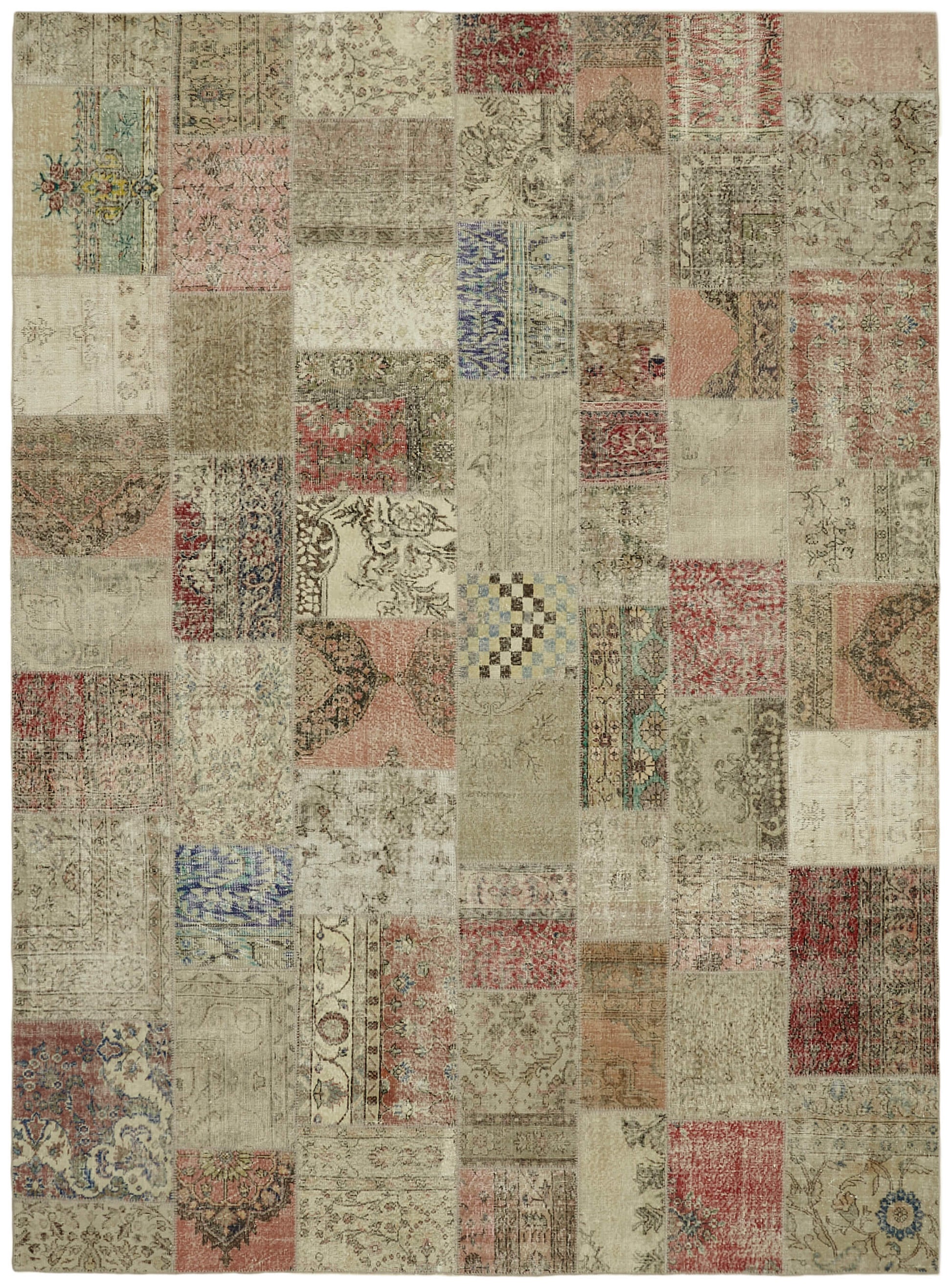 10x13 Beige Patchwork Rug - 43284