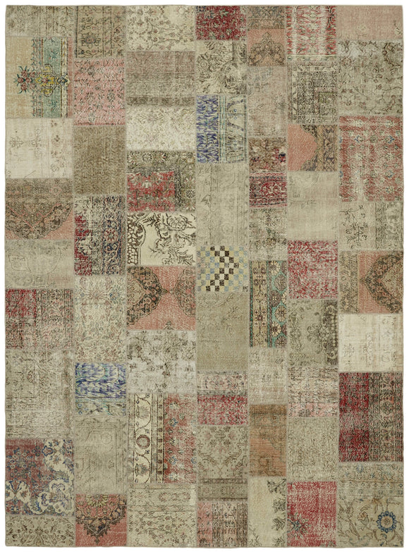 10x13 Beige Patchwork Rug - 43284