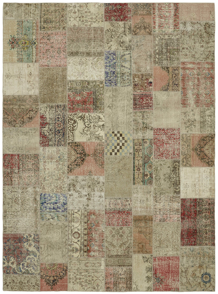 10x13 Beige Patchwork Rug - 43284