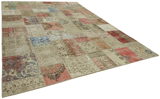 10x13 Beige Patchwork Rug - 43284
