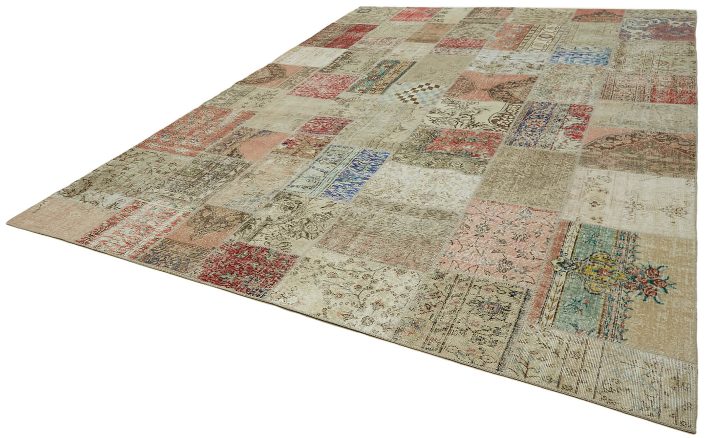 10x13 Beige Patchwork Rug - 43284