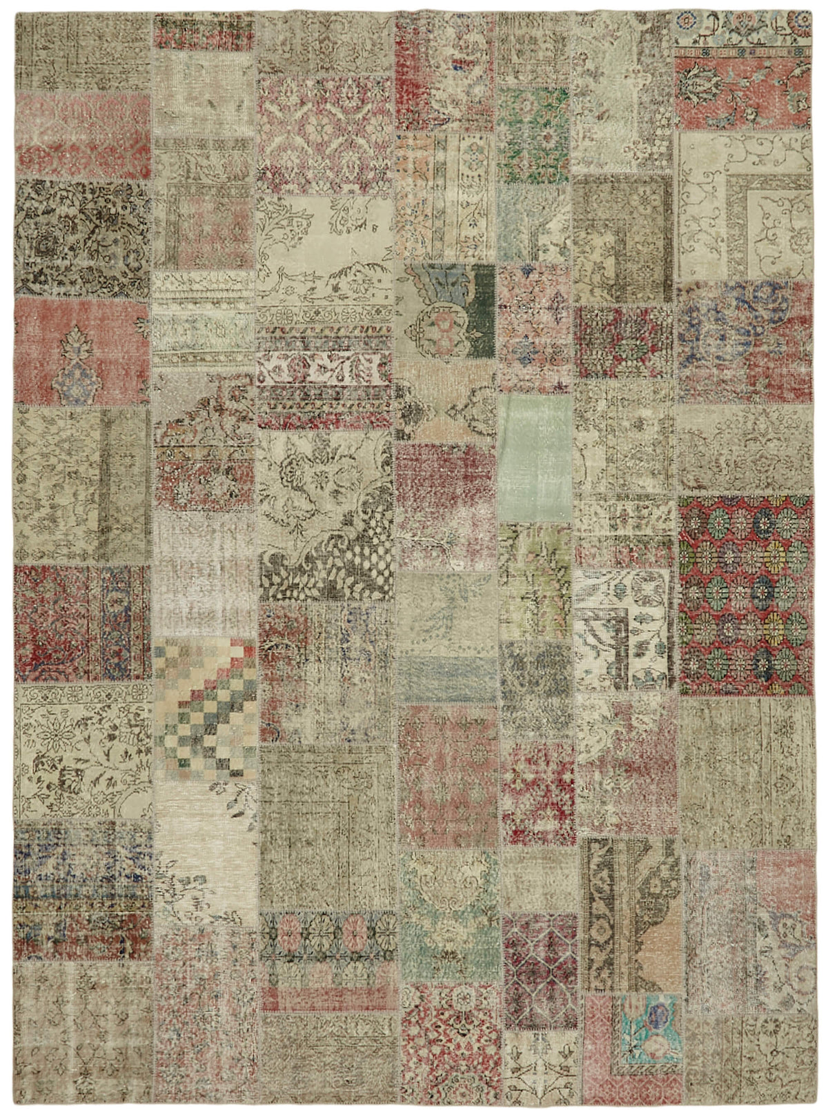 10x13 Beige Patchwork Rug - 43289