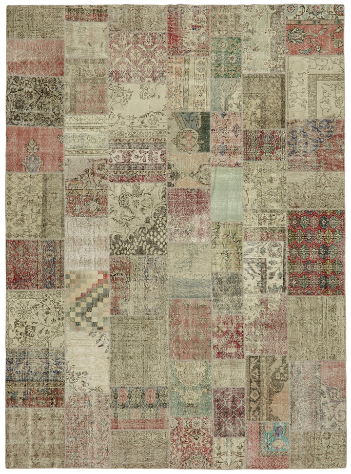10x13 Beige Patchwork Rug - 43289