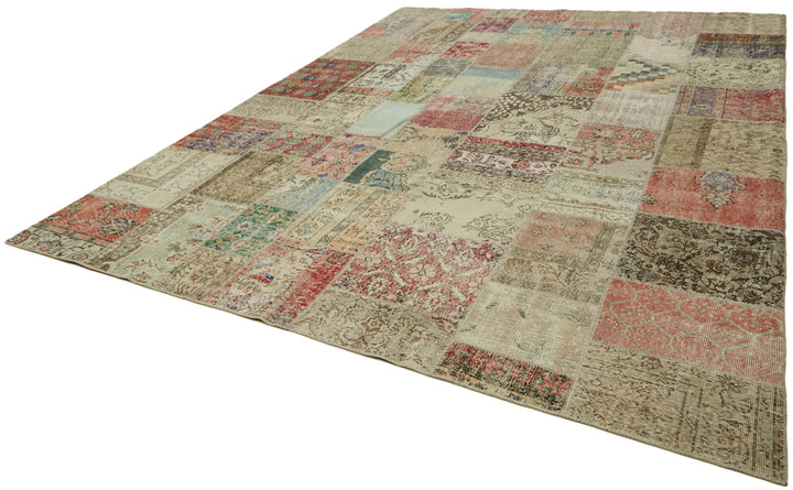 10x13 Beige Patchwork Rug - 43289