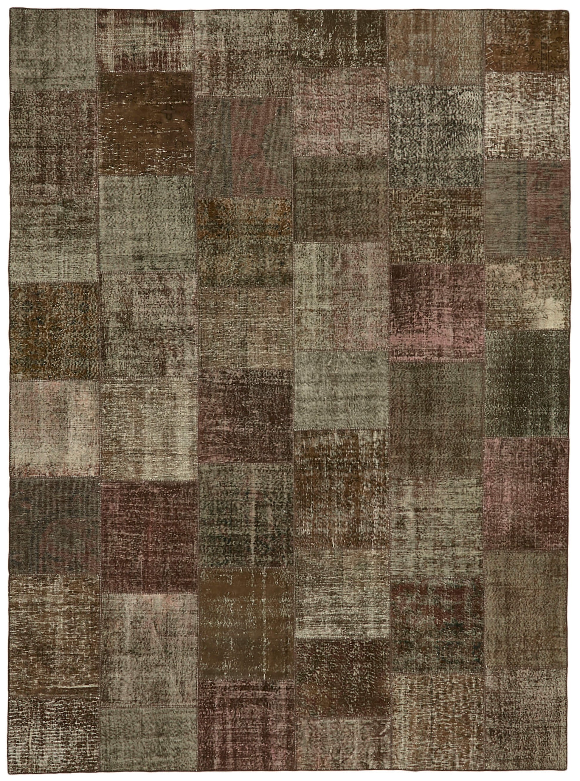 10x13 Brown Patchwork Rug - 43296