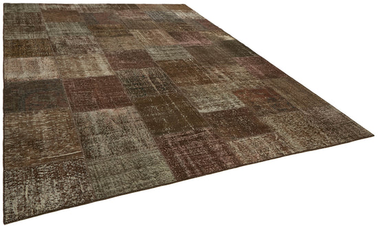 10x13 Brown Patchwork Rug - 43296