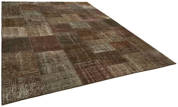 10x13 Brown Patchwork Rug - 43296