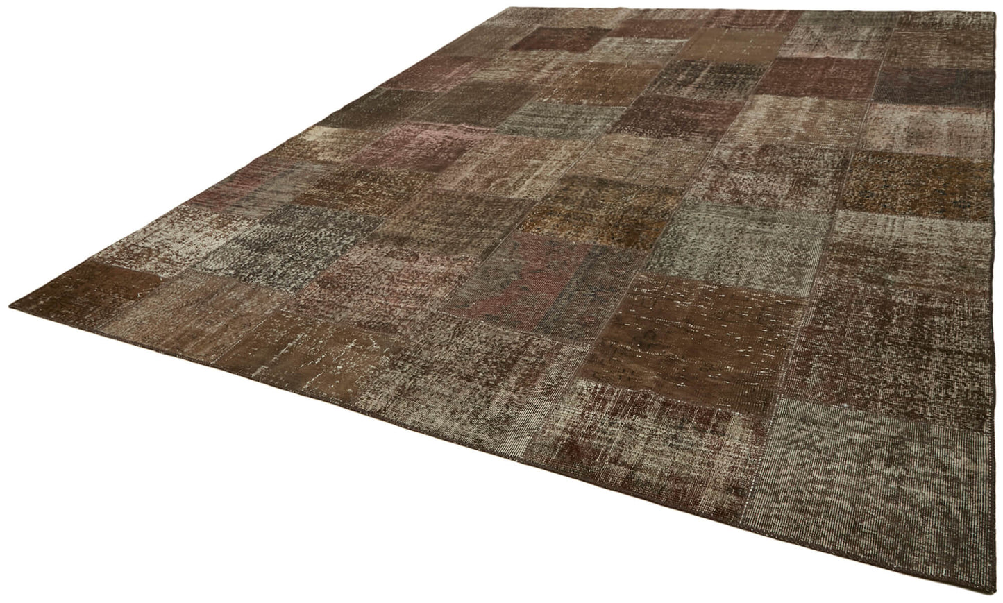 10x13 Brown Patchwork Rug - 43296