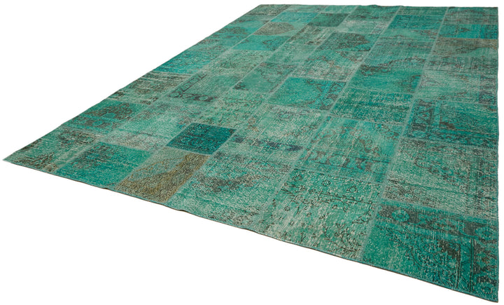 10x13 Turquoise Patchwork Rug - 43297