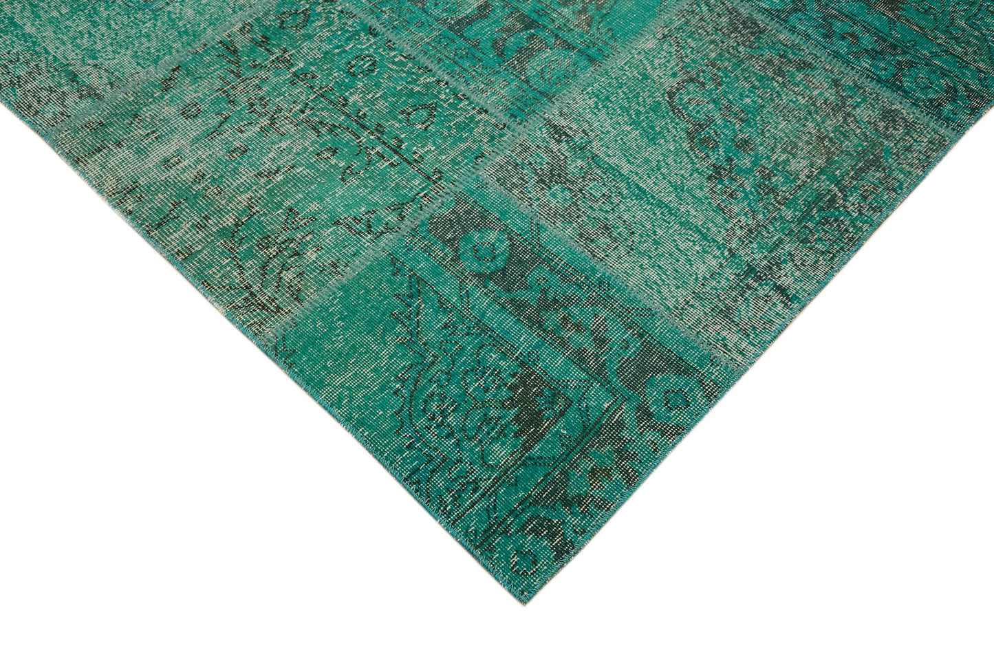 10x13 Turquoise Patchwork Rug - 43297