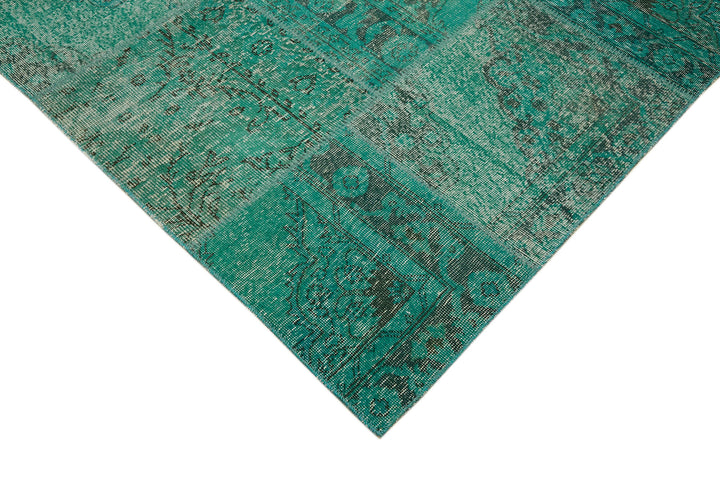 10x13 Turquoise Patchwork Rug - 43297