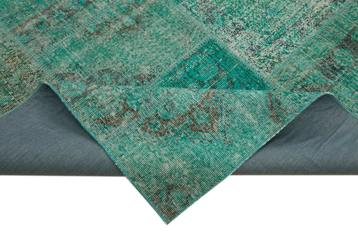 10x13 Turquoise Patchwork Rug - 43297