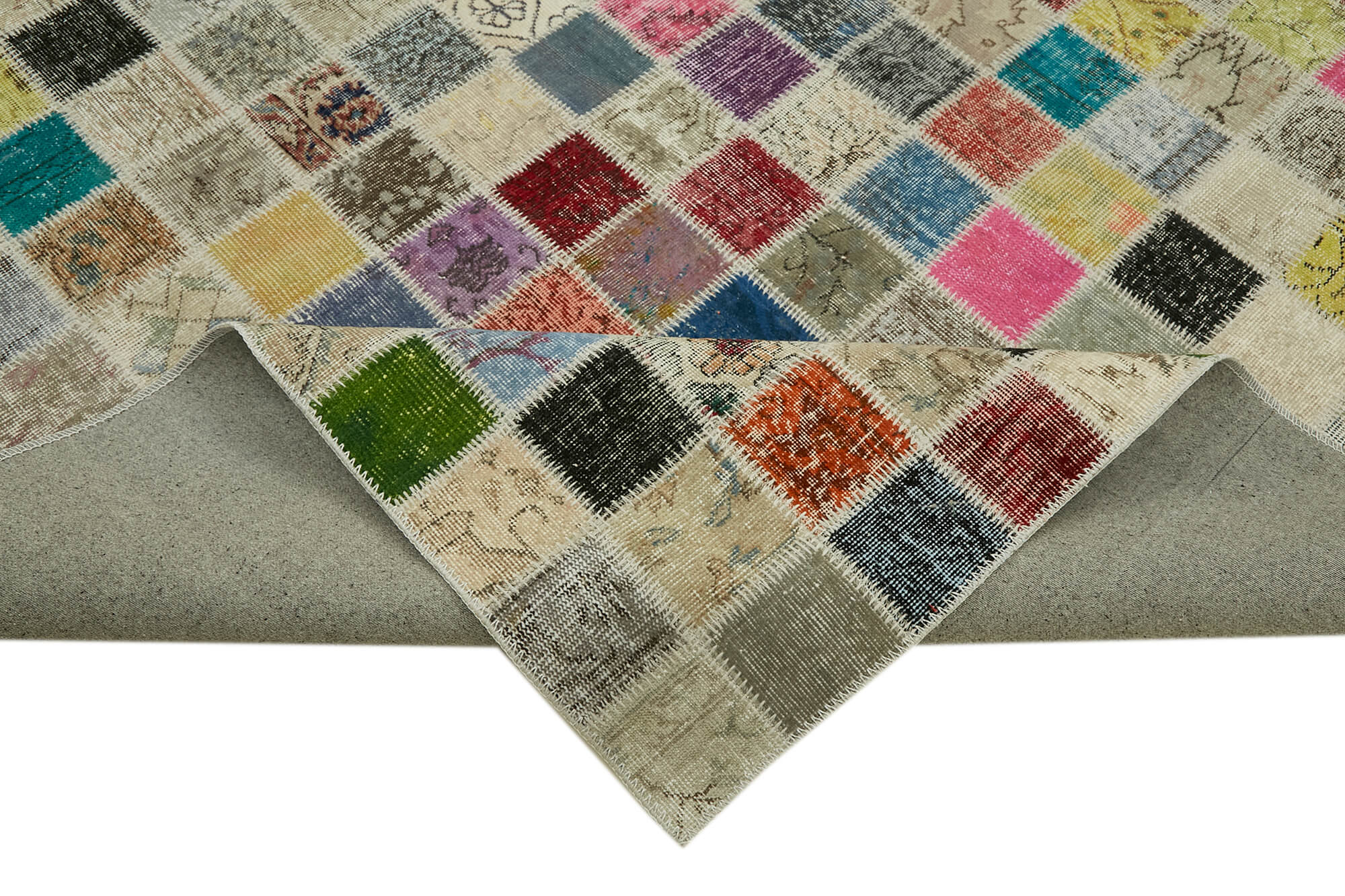 10x13 Multicolor Patchwork Rug - 43298