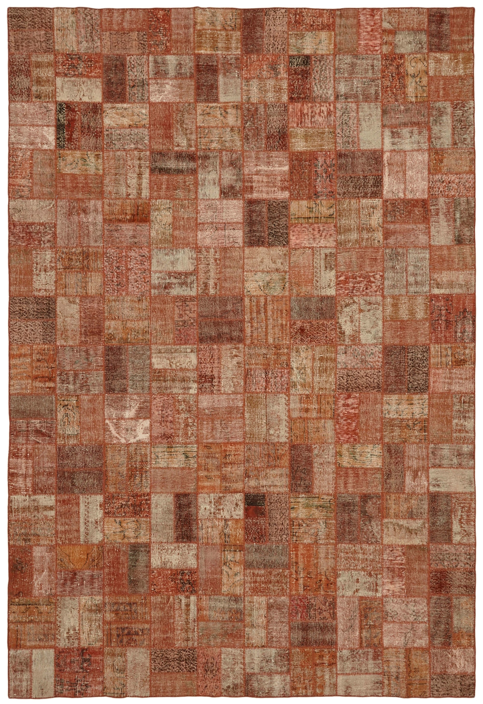 9x14 Orange Patchwork Rug - 43299