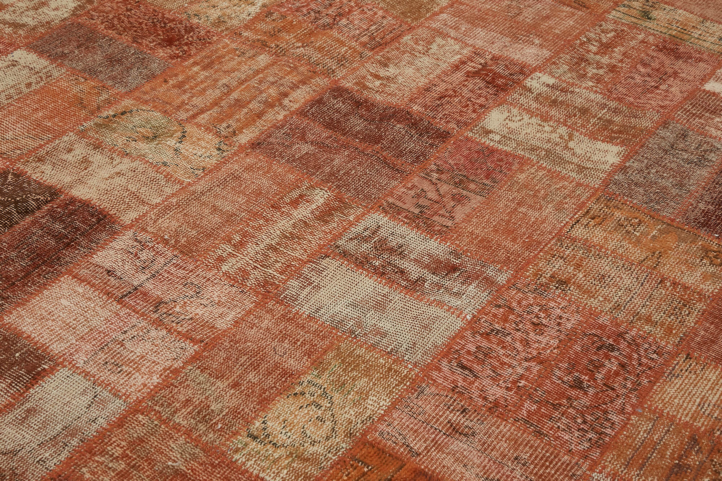 9x14 Orange Patchwork Rug - 43299