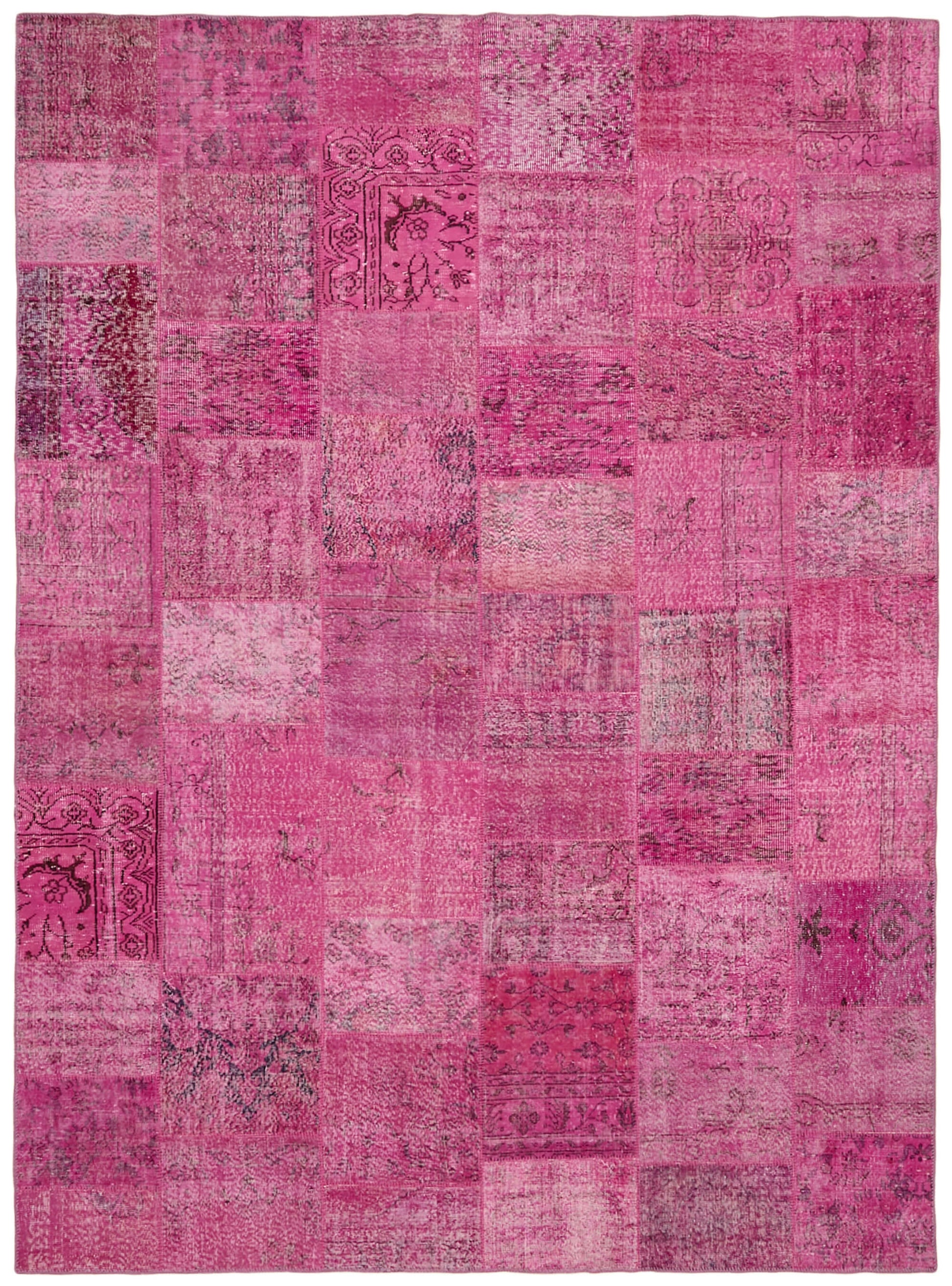 10x13 Pink Patchwork Rug - 43301