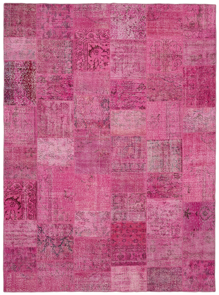 10x13 Pink Patchwork Rug - 43301