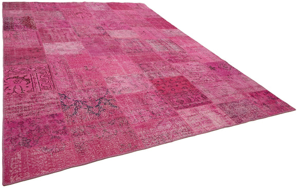 10x13 Pink Patchwork Rug - 43301
