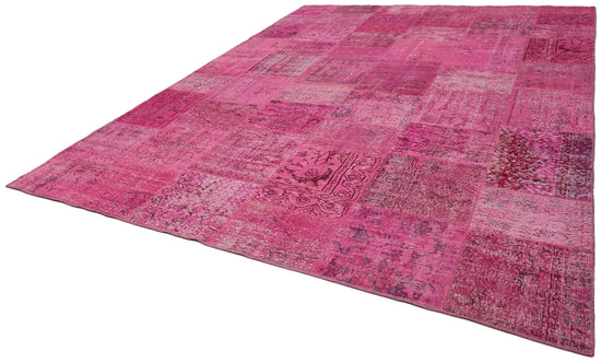 10x13 Pink Patchwork Rug - 43301