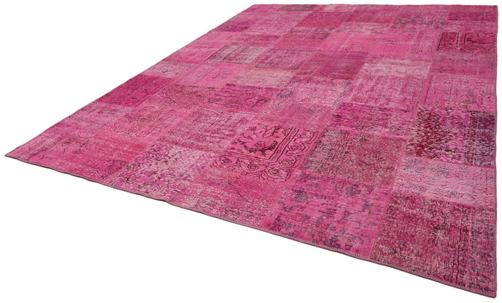 10x13 Pink Patchwork Rug - 43301