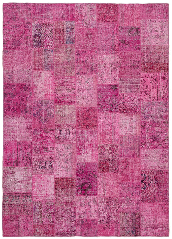 10x13 Pink Patchwork Rug - 43302