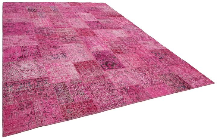 10x13 Pink Patchwork Rug - 43302