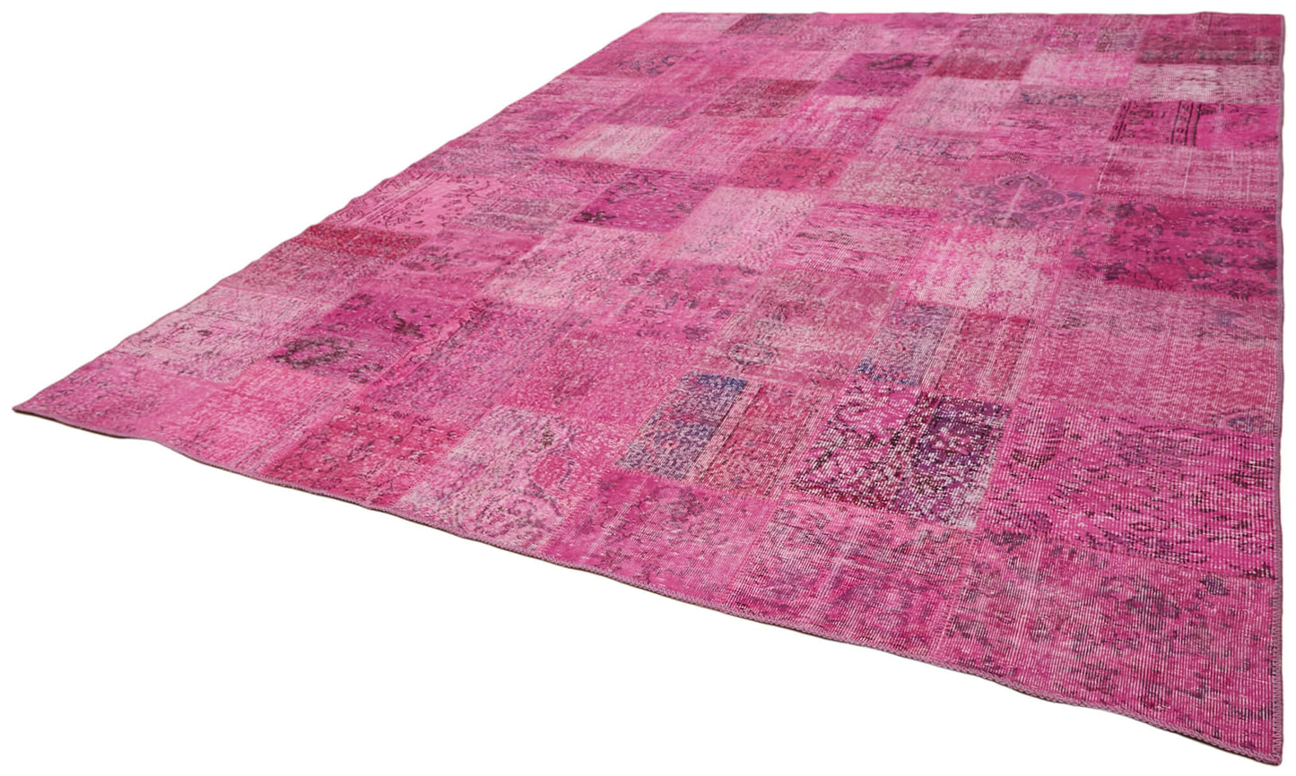 10x13 Pink Patchwork Rug - 43302