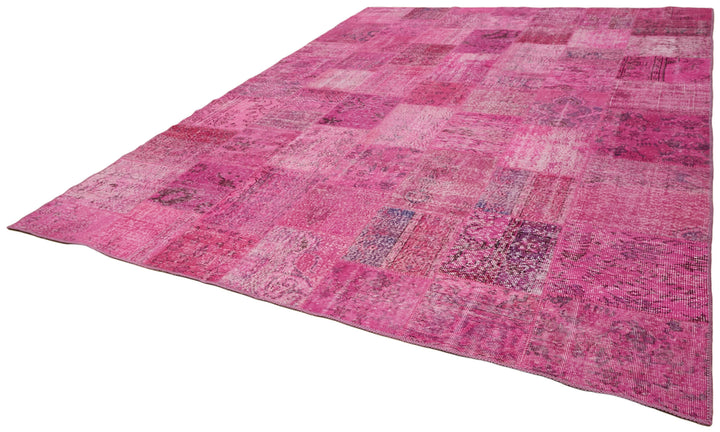 10x13 Pink Patchwork Rug - 43302