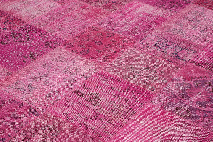 10x13 Pink Patchwork Rug - 43302