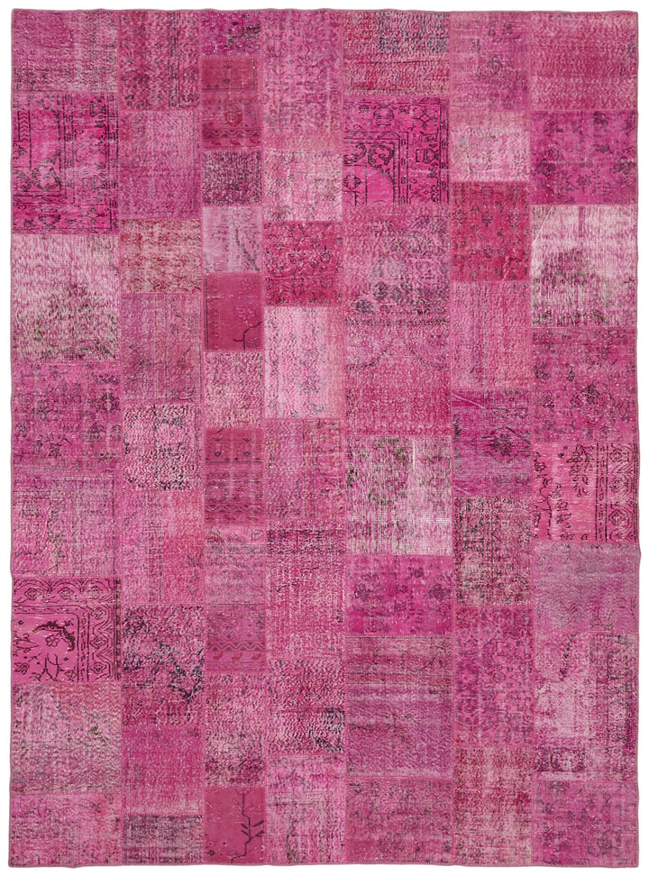 10x13 Pink Patchwork Rug - 43303