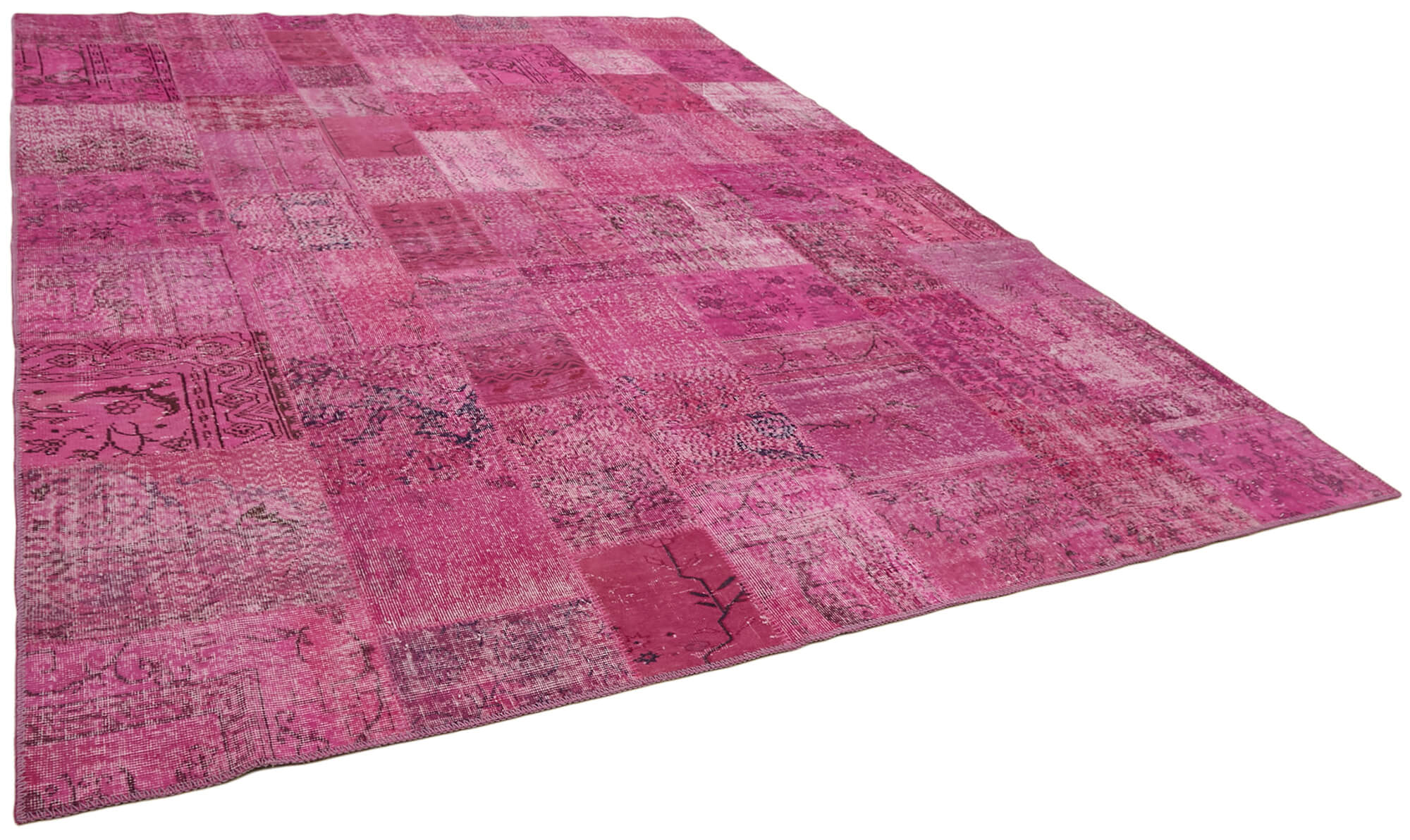 10x13 Pink Patchwork Rug - 43303