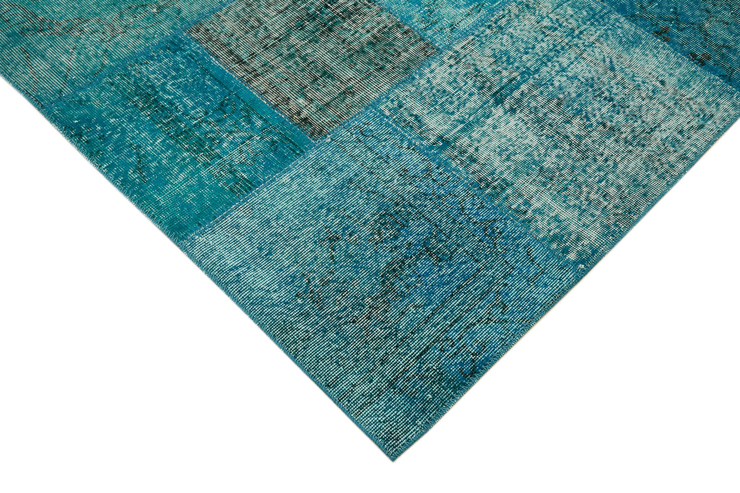 10x13 Turquoise Patchwork Rug - 43309
