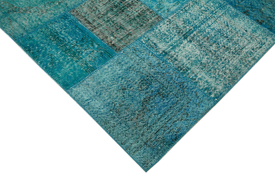 10x13 Turquoise Patchwork Rug - 43309