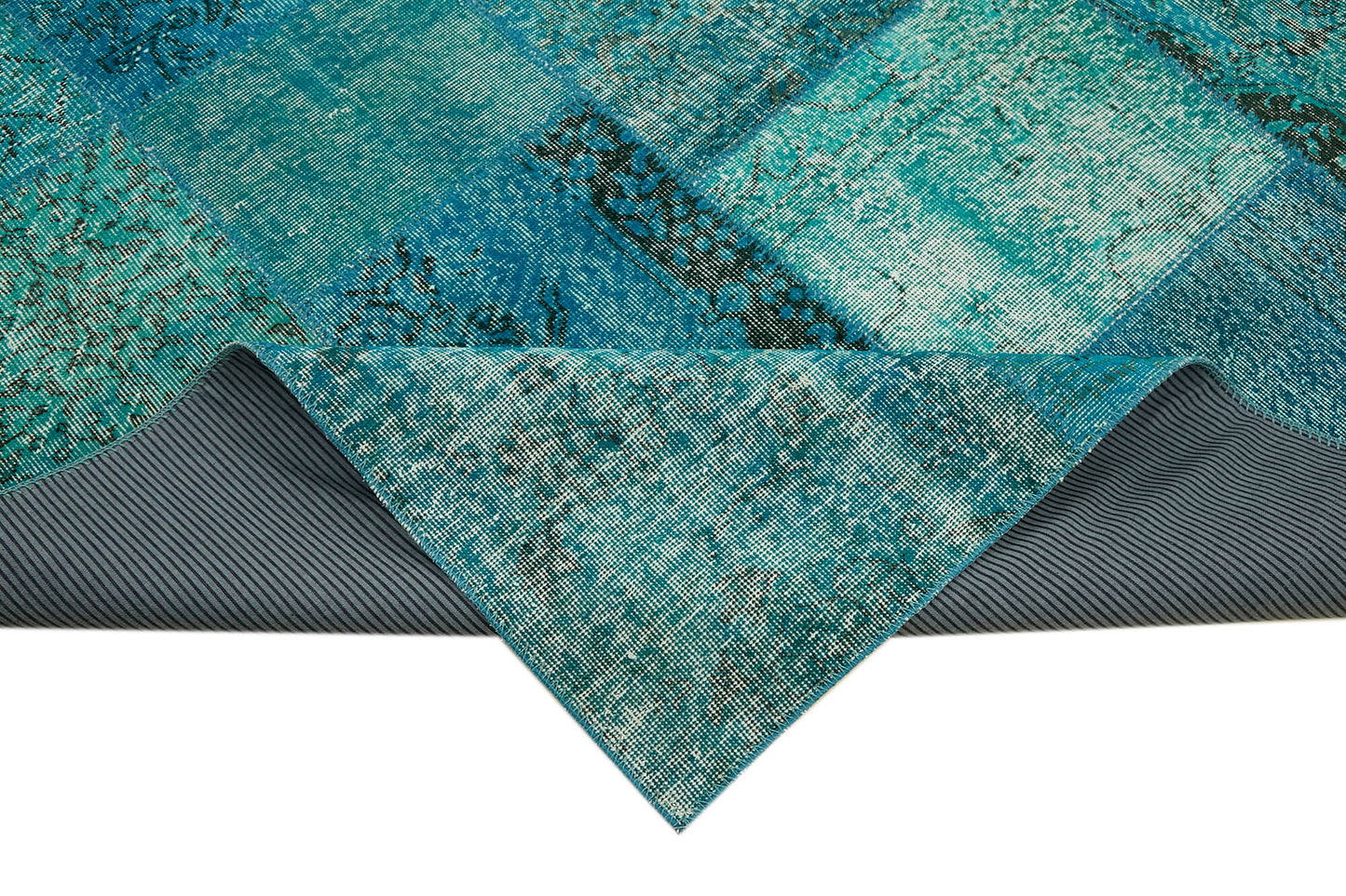 10x13 Turquoise Patchwork Rug - 43309